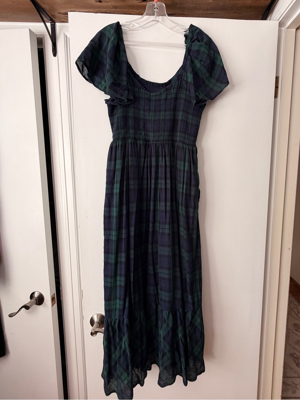Vineyard Vines Blackwatch plaid, Green and Navy Plaid Smocked Dress